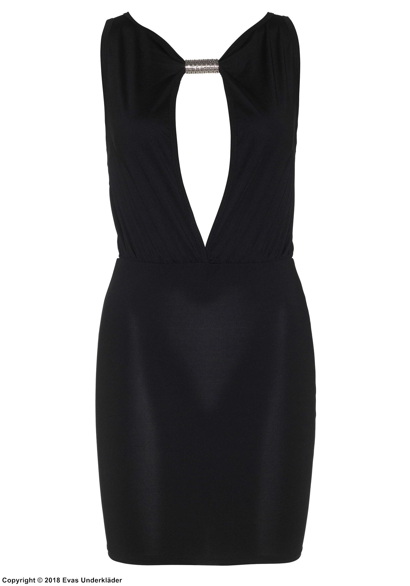 Elegant bodycon-kjole, nøkkelhull, ermeles